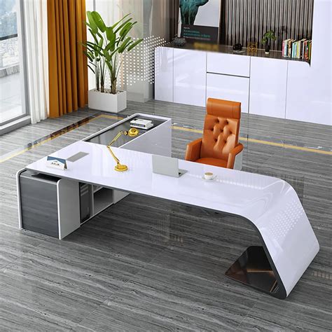 L Shaped Right Hand Modern White Office Desk With Storage Office Furniture Homary Uk