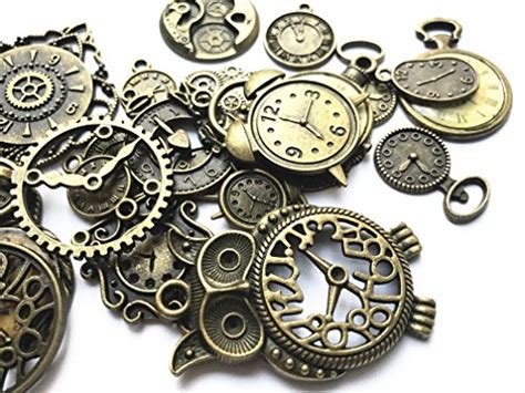 24pcs Mixed Antique Bronze Steampunk Gears Clock Steampunklot