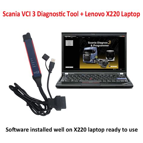 Latest V253 Scania Vci3 Diagnostic Tool Plus Lenovo X220 Laptop Scania