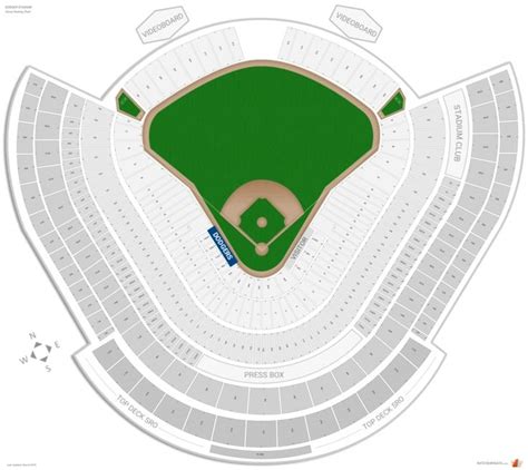 Dodger Stadium Seating Chart With Seat Numbers Dodger Stadium