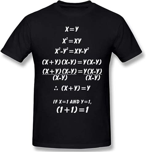 Funny Math Algebra Equation Men T Shirt Plus Size O Neck Cotton Short