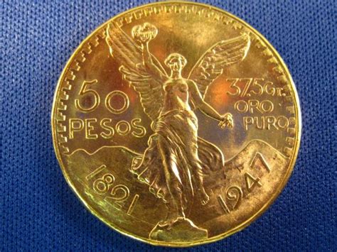 1821 1947 Mexican 50 Pesos Centenario Gold Coin 116050294