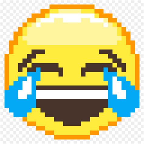 Pixel Art Face With Tears Of Joy Emoji Minecraft Laughing Out Loud