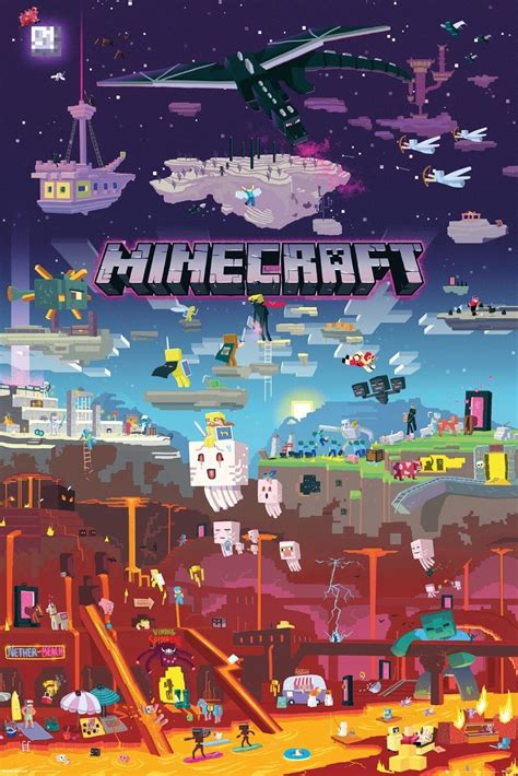 Minecraft World Beyond Maxi Poster Minecraft Posters Minecraft
