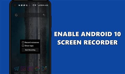 How To Enable Native Screen Recorder On Android 10