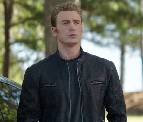 Avengers Endgame Chris Evans Leather Jacket Celebs Outfits