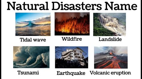 Natural Disaster Vocabulary Most Common Natural Disasters For Kids To