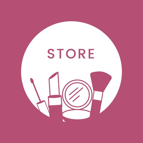 White Beauty Store Logo Cosmetics Vector Download Free Vectors