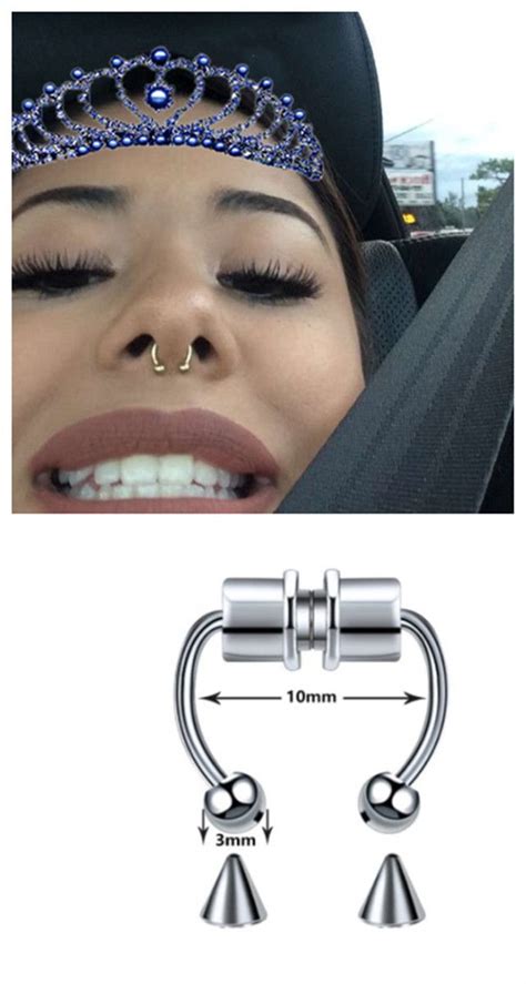 Magnetic Septum Piercing Fake Nose Ring Non Piercing Hoop Stainless