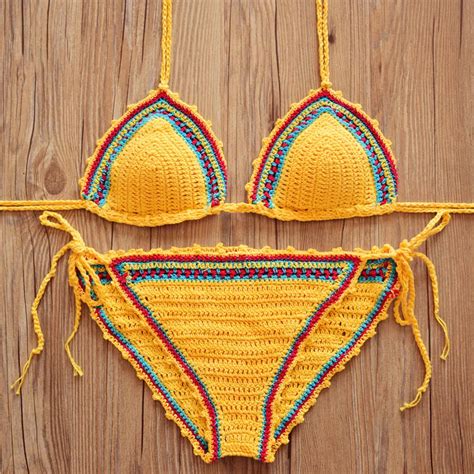 newest 100 handmade crochet bikini ladies low waist bikini set brazilian sexy thongs swimwear