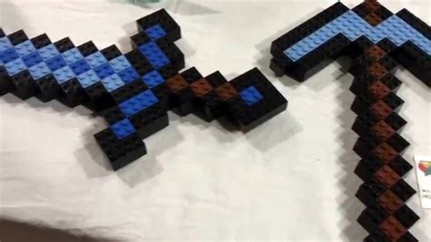 Lego Minecraft Pickaxe And Sword Moc Youtube