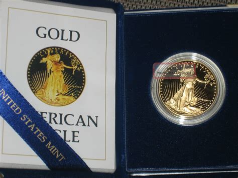 1986 W 1 Oz 50 Gold American Eagle Proof Coin Box Us All