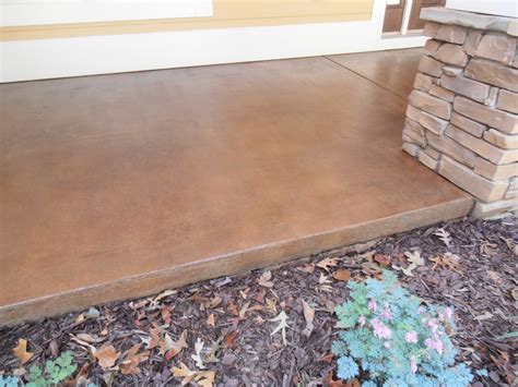 Stained Concrete For Exterior Porches And Patios Decorative Concrete Of