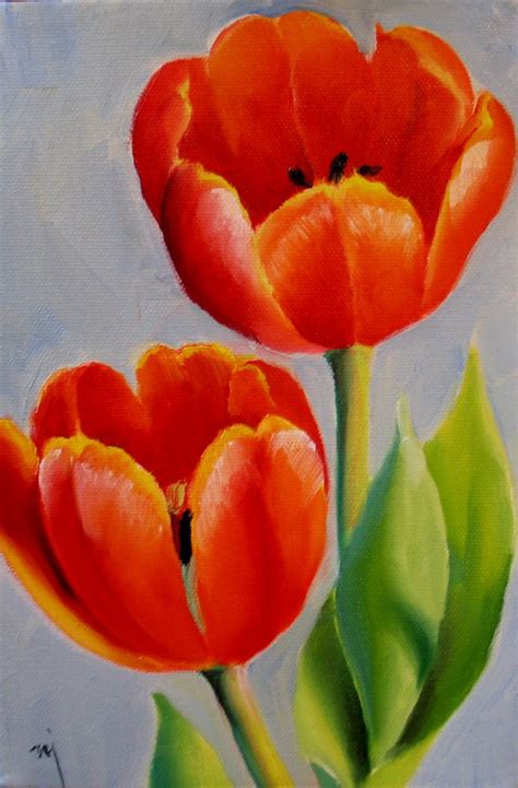 Acrylic Painting For Kids Easy Flower Painting Tulip Painting