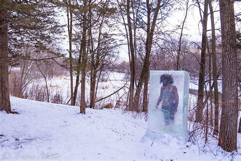 Frozen Ice Man Appears In Minnesota Park