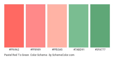 Maybe you would like to learn more about one of these? Pastel Red To Green Color Scheme » Green » SchemeColor.com