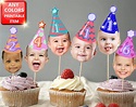Cupcake Toppers Baby Face Cupcake Photo ANY AGE Birthday - Etsy