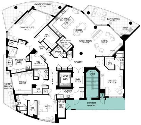 Virage Bayshore Fairview Luxury Penthouse Floorplan Luxury Floor