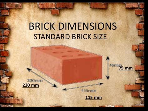Inclusive of mortar, module size becomes 200 x 100 x 100 millimeter. brick as a building material