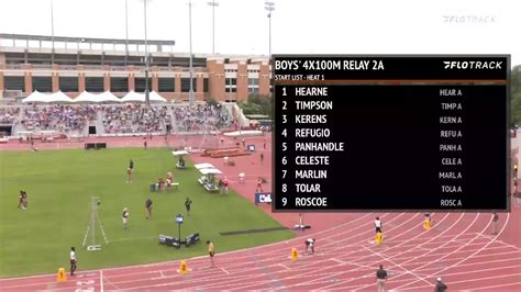 High School Boys 4x100m Relay Class 2a Finals 1 Uil State Track