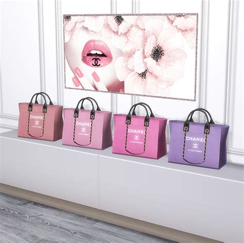 All Sims 4 Cc Here — Platinumluxesims Chanel Deauville Luxury Tote