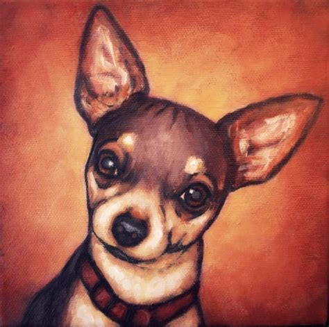 Chihuahua Painting Captures This Dogs Attentiveness Chihuahua Dogs