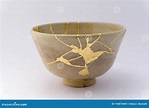 Vintage Broken Japanese Bowl Repaired with Gold Kintsugi Technique ...