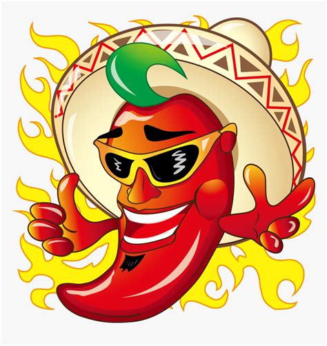 Cuisine Pepper Jalapexf1o Mexican Vector Chili Cartoon Cartoon Chili Pepper Clip Art Hd Png