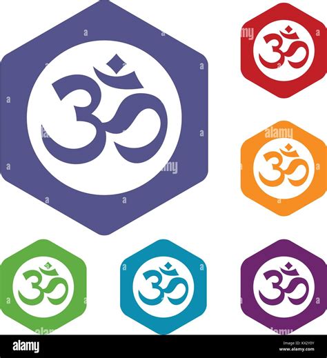 Symbol Aum Icons Set Stock Vector Image And Art Alamy