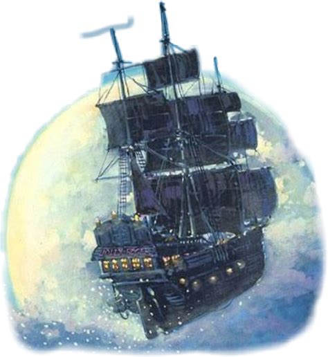 Jollyroger Moon Ship Ouat Peterpan Sticker By Romi156