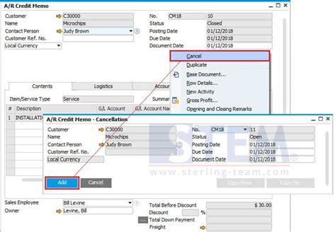 Cancelling Closed A/R Credit Memo  SAP Business One Indonesia Tips