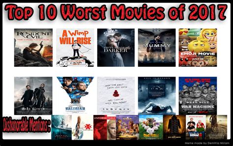 Top 10 Worst Movies Of 2017 By Kouliousis On Deviantart