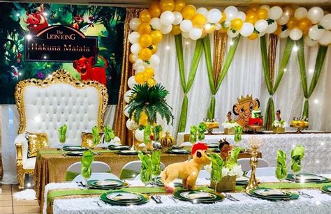 Product titlethe lion king theme birthday party supplies set serves 16 tablecover, banner decoration, plates, napkins, cups and candles nala and simba. The Lion King "Hakuna Matata" Baby Shower Party Ideas ...