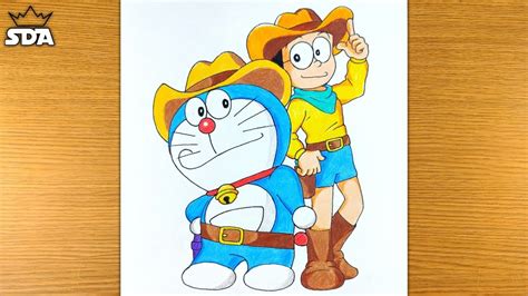 How To Draw Doraemon And Nobita Best Friends Forever Easy Step By Step