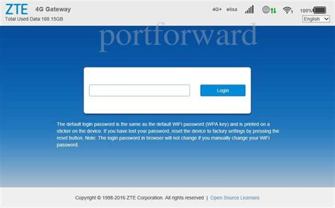 You've found the password and username for your zte router! ZTE MF286 Router Port Forwarding