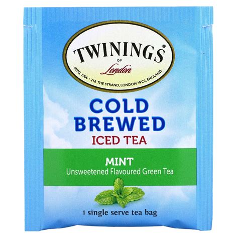 Twinings Cold Brewed Iced Tea Unsweetened Flavored Green Tea Mint
