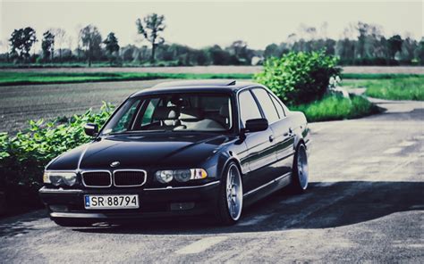 Download Wallpapers 4k Bmw 7 Series Road 740ia Stance E38 Tuning