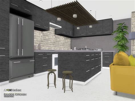 Artvitalexs Risator Kitchen Modern Loft Kitchen Sims 4 Kitchen