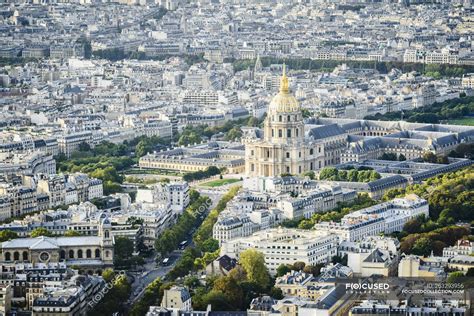 Aerial View Of Paris Cityscape France — Scenic View Structure Stock