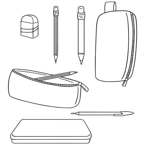 Royalty Free Cute Pencil Cases Clip Art Vector Images And Illustrations