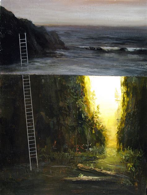 6 Dreamlike Acrylic Paintings Of Split Level Landscapes