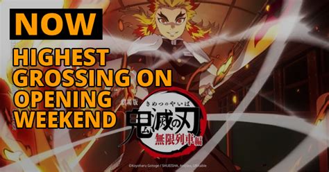 Demon Slayer Mugen Train Anime Now Highest Grossing Film In Opening