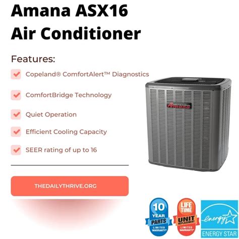 Amana 16 Seer 4 Ton Air Conditioner Price Goodman 3 1 2 Ton 16 Seer