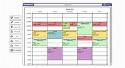 Simple Class Schedule Template - Cards Design Templates