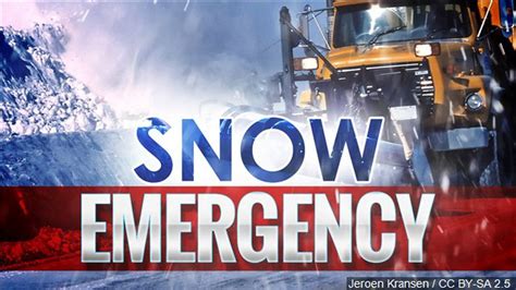 Current List Of Snow Emergencies By County