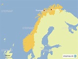 StepMap - Positionierung der Tirpitz - Landkarte für Norwegen