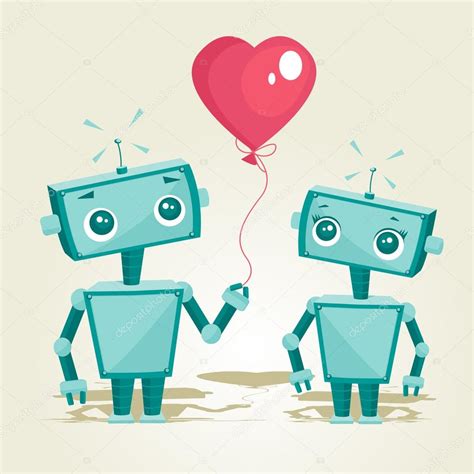 Robots In Love — Stock Vector © Kariiika 18223361