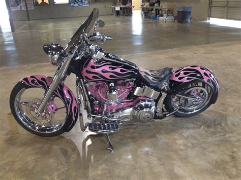 My Pink Angel Breast Cancer Harley Davidson Motorcycle Pink