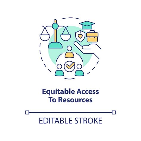 Premium Vector Equitable Access To Resources Concept Icon