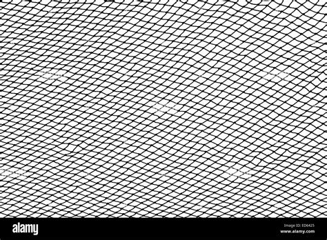 Black Fishing Net Silhouette Isolated On White Background Stock Photo
